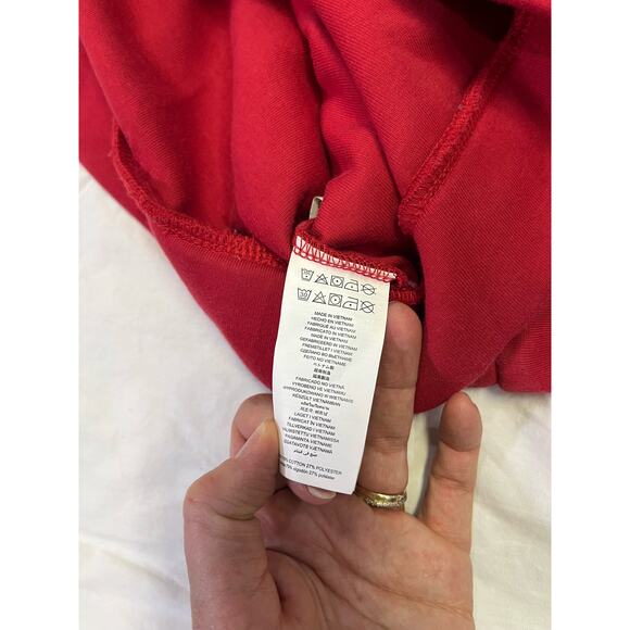 Michael Kors Hoodie Pullover, Men's Small, Red/Blue Colorblock Mesh Overlay - Picture 7 of 11